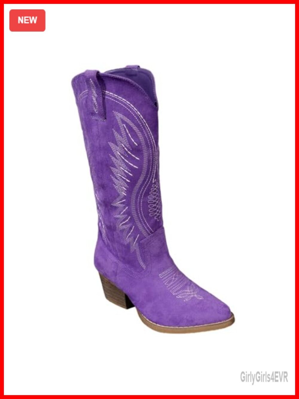 Western Suede Cowboy Boots Chunky Block Heel Ankle Booties